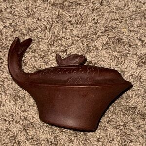 Handmade Signed Chinese Yixing Clay Teapot Koi Carp Fish Sha U133